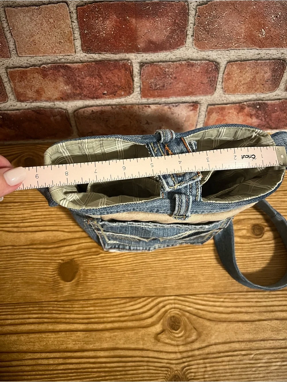 Denim Crossbody Bag - Upcycle Jean Shoulder Bag